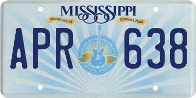 MS license plate APR638