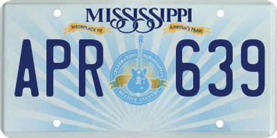 MS license plate APR639