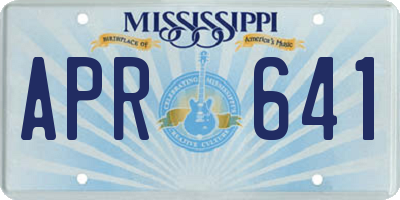 MS license plate APR641