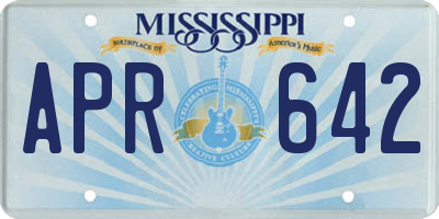 MS license plate APR642