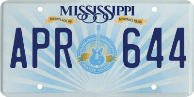 MS license plate APR644