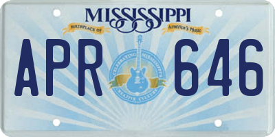 MS license plate APR646