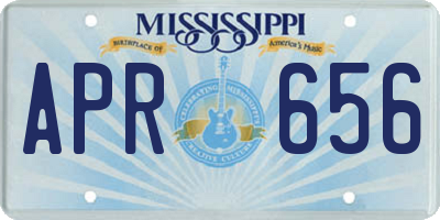 MS license plate APR656