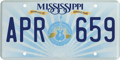 MS license plate APR659
