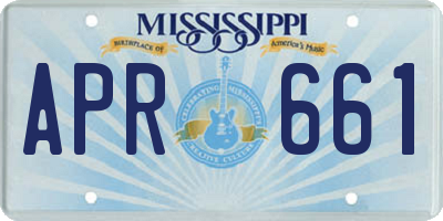 MS license plate APR661