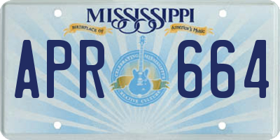 MS license plate APR664