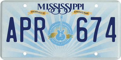 MS license plate APR674