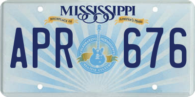 MS license plate APR676