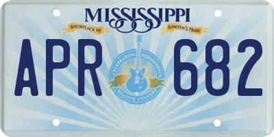 MS license plate APR682
