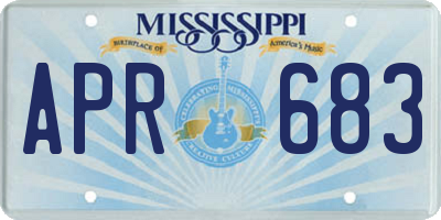 MS license plate APR683