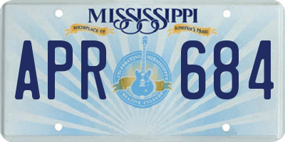 MS license plate APR684