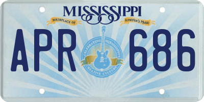 MS license plate APR686