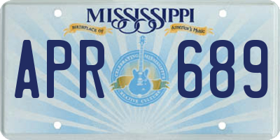 MS license plate APR689