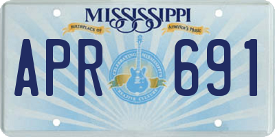 MS license plate APR691