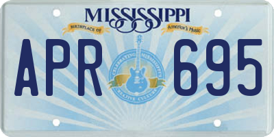 MS license plate APR695