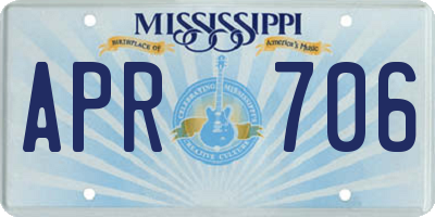 MS license plate APR706