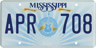 MS license plate APR708