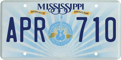 MS license plate APR710