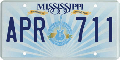 MS license plate APR711