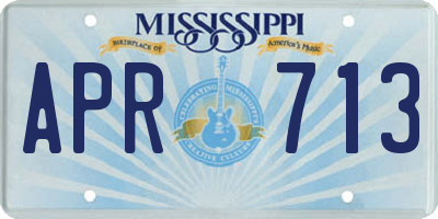 MS license plate APR713