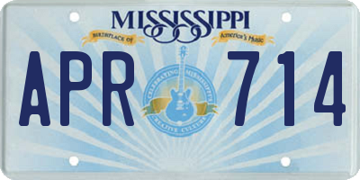 MS license plate APR714