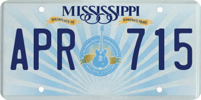 MS license plate APR715