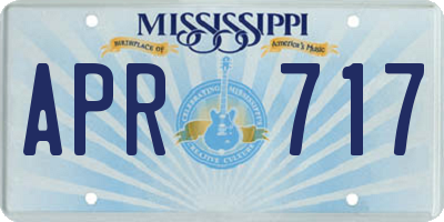 MS license plate APR717