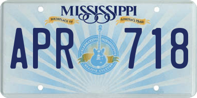 MS license plate APR718