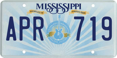 MS license plate APR719