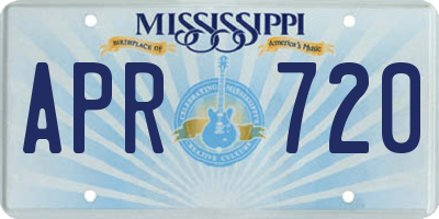 MS license plate APR720