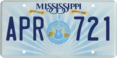 MS license plate APR721