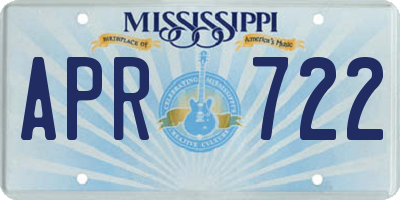 MS license plate APR722