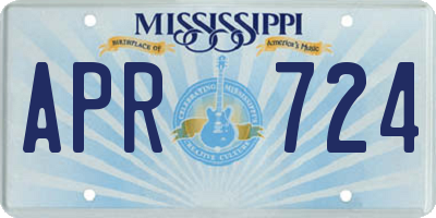 MS license plate APR724