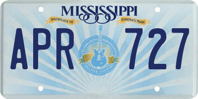 MS license plate APR727