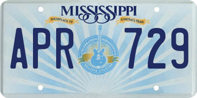 MS license plate APR729