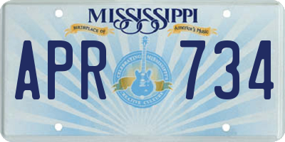 MS license plate APR734
