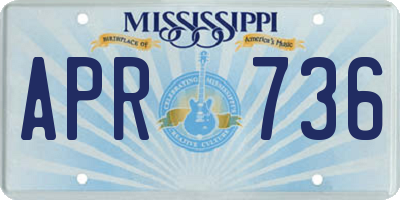 MS license plate APR736