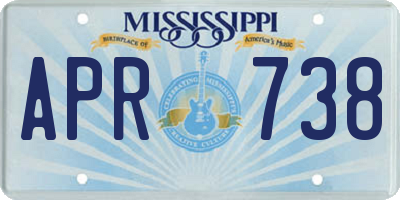 MS license plate APR738