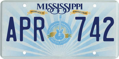 MS license plate APR742