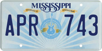 MS license plate APR743