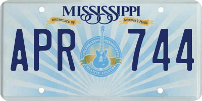 MS license plate APR744