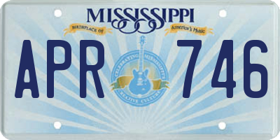 MS license plate APR746
