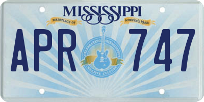 MS license plate APR747