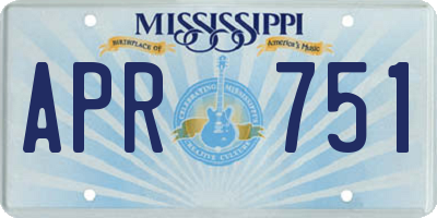 MS license plate APR751