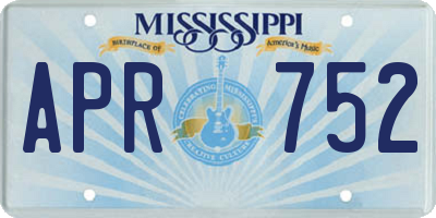 MS license plate APR752