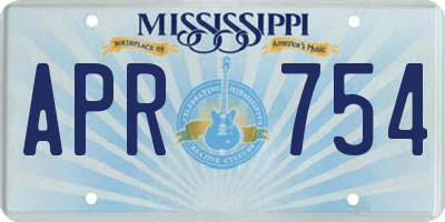 MS license plate APR754