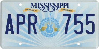 MS license plate APR755