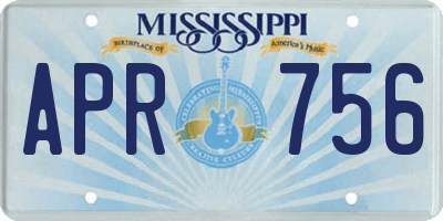 MS license plate APR756
