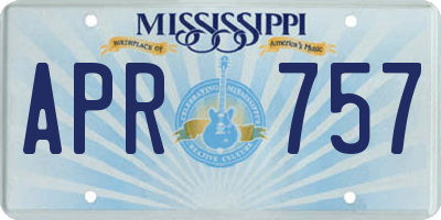 MS license plate APR757
