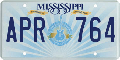 MS license plate APR764